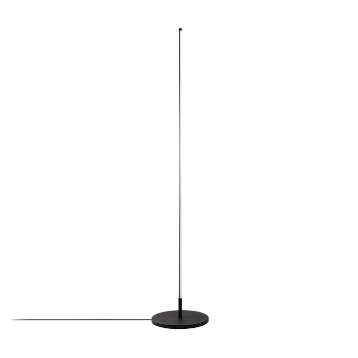 Opviq Lámpara de pie de metal con LED integrado Negro